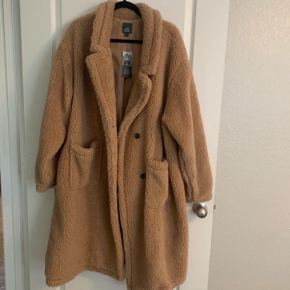 NWT Wild Fable Longline Teddy Coat